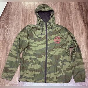 Anti Social Social Club Break Me Camo Green/Hot Pink Windbreaker Size Medium